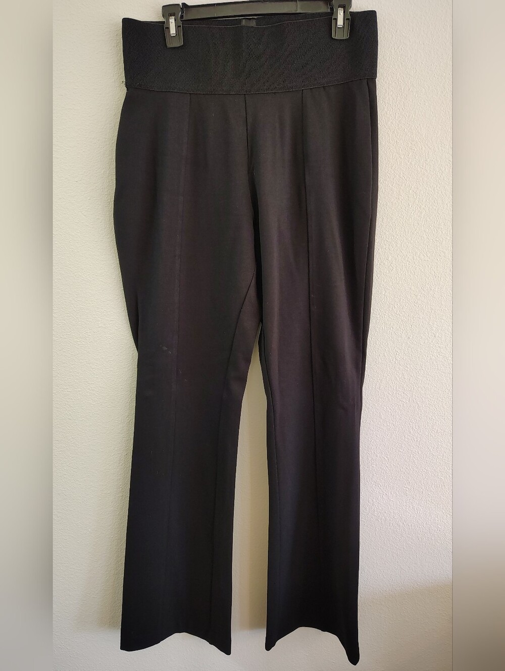Black Calvin Klein Stretch Pull-on Trousers Pants Size Large ~ExcellentCondition